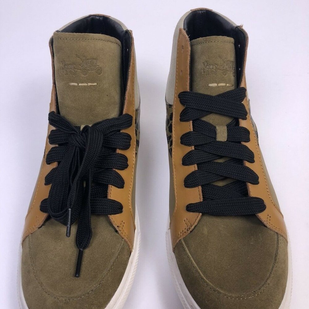 NWT COACH Suede High Top Sneakers - Picture 3 of 4